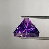 Triangular deep purple amethyst