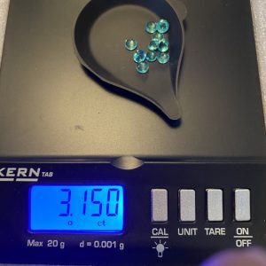 Set of 10 round Colombian emeralds