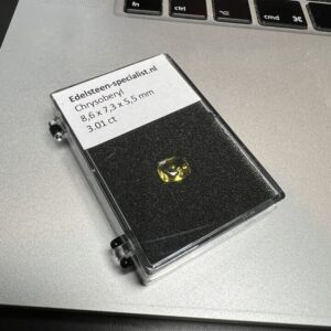 Certified yellow chrysoberyl