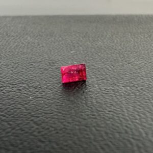 Rectangular faceted red beryl - bixbite