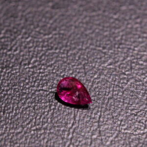 Pear shaped certified red beryl