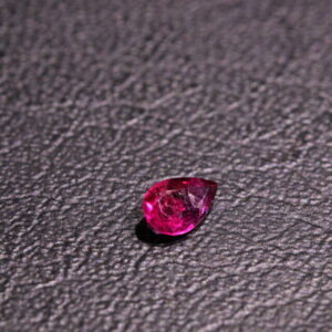 Pear shaped certified red beryl