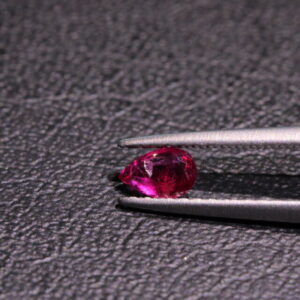 Pear shaped certified red beryl