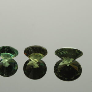 Set of 3 demantoid garnets