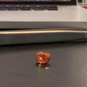 Oval spessartine garnet
