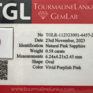 Vivid purplish pink sapphire