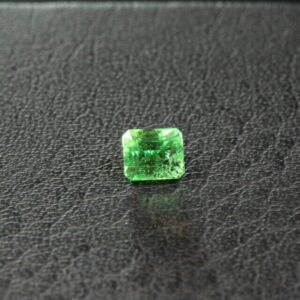 Emerald cut tsavorite garnet