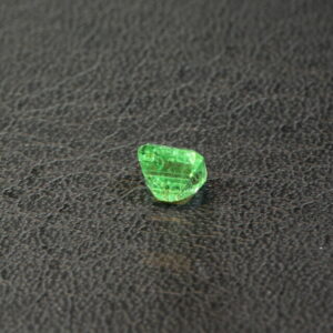 Emerald cut tsavorite garnet