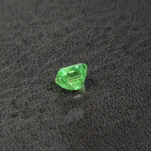 Emerald cut tsavorite garnet