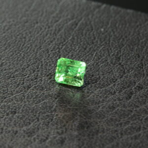 Emerald cut tsavorite garnet