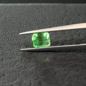 Emerald cut tsavorite garnet