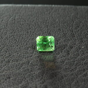 Emerald cut tsavorite garnet