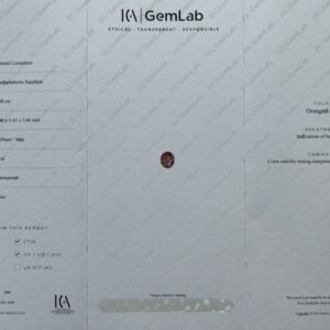 Certified padparadscha sapphire