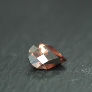Mozambique pinkish brown drop shaped zircon