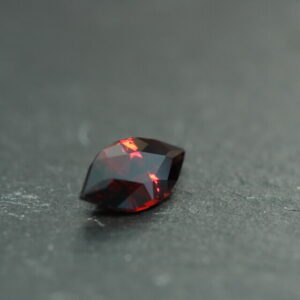 Marquise cut red garnet