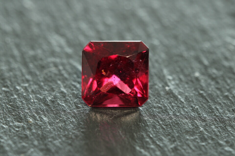 Purplish Red Rubellite Tourmaline - Square Cut
